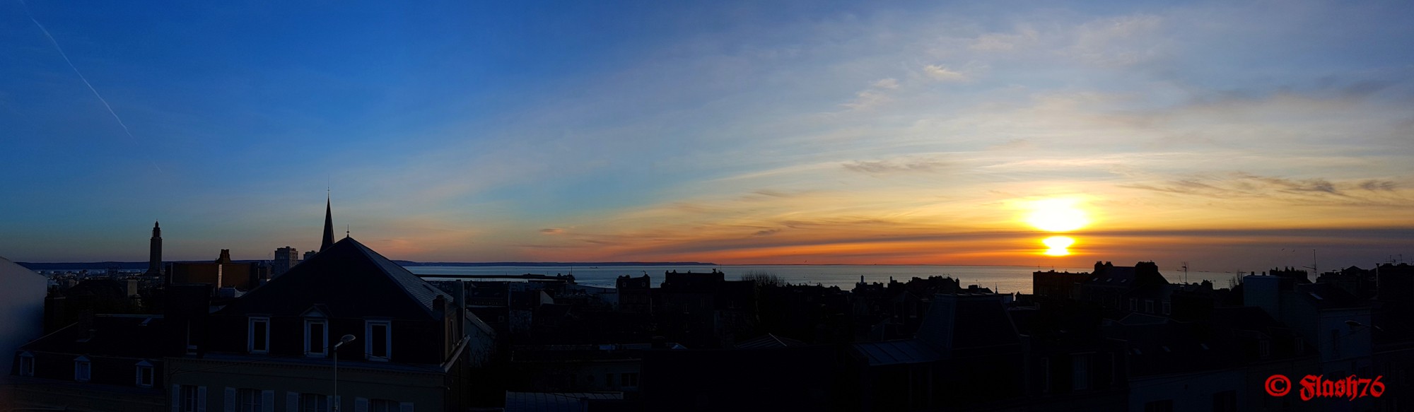 Coucher de soleil le 03/02/2019 au Havre (76)