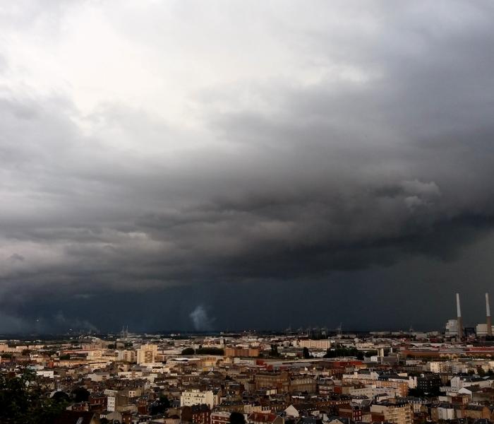 Orage totalement imprévu du 31/08/2017 au Havre (76)