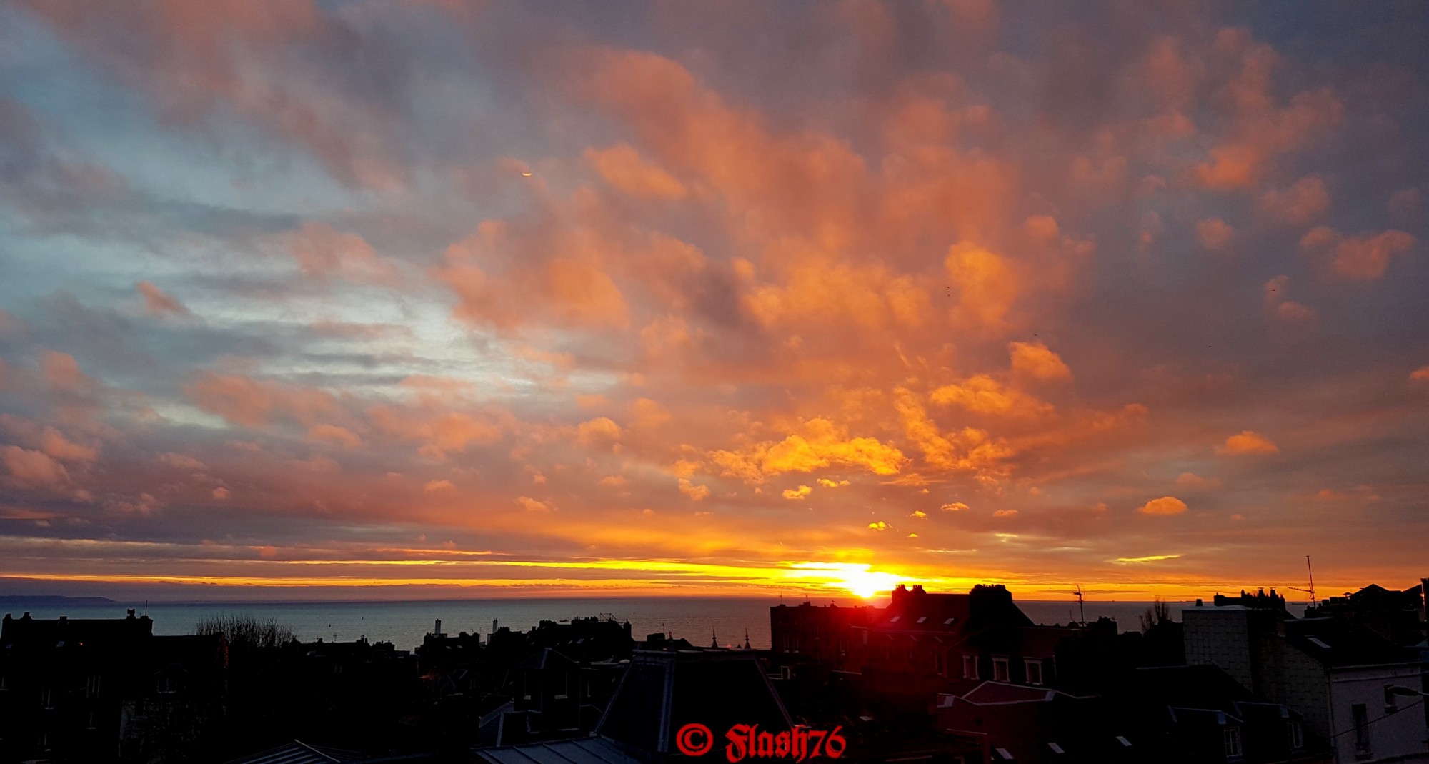 Coucher de soleil le 04/02/2019 au Havre (76)