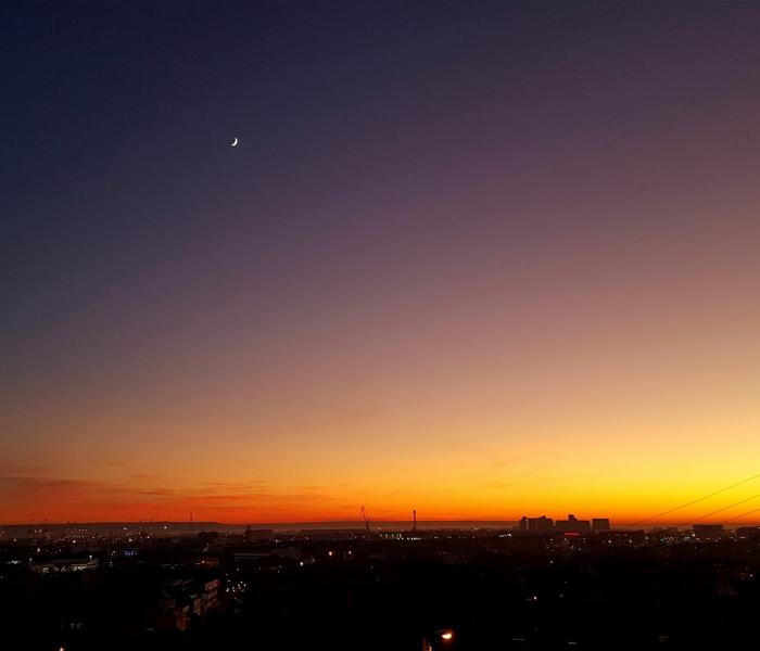 30/12/2019 - Coucher de soleil au Havre (76)