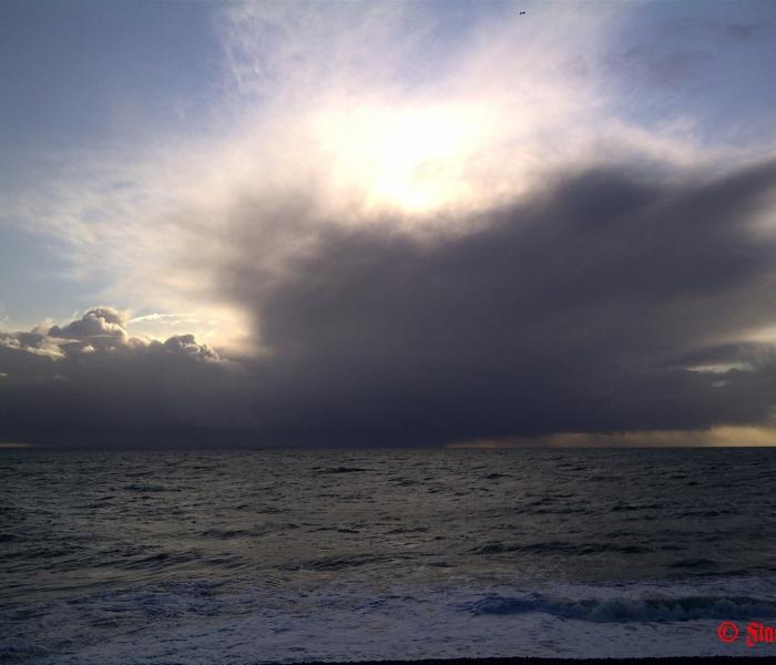 Le 2 janvier 2012, orage d'air froid au Havre - 76