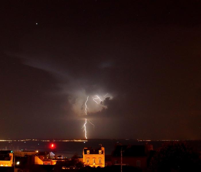 Orage et heat burst au Havre le 24/07/2019