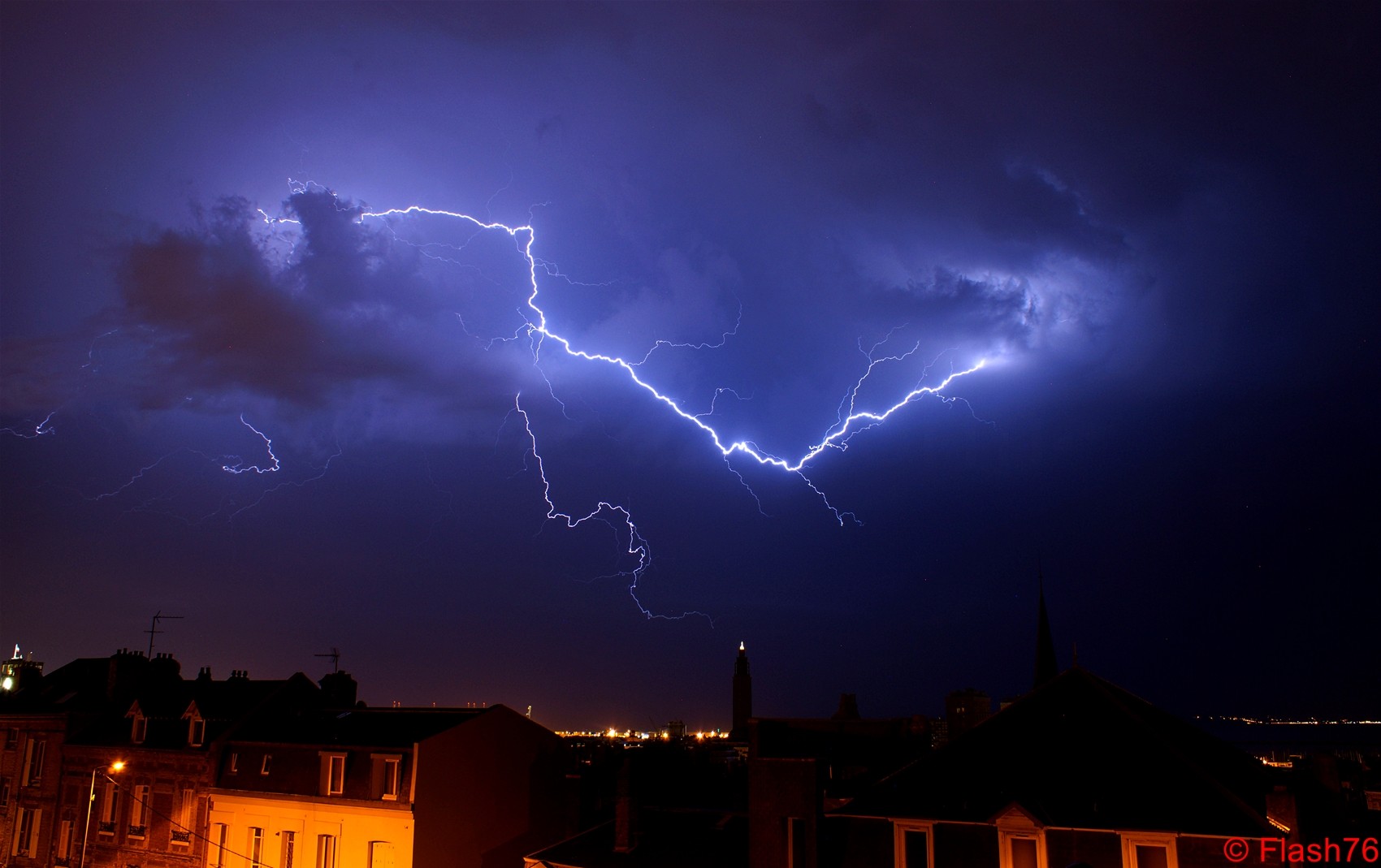 Orage de canicule le 26/07/2019 au Havre (76)