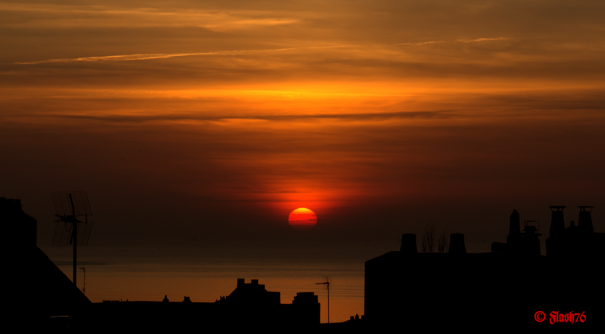 Coucher de soleil printanier le 22/02/2019 au Havre (76) 2/3