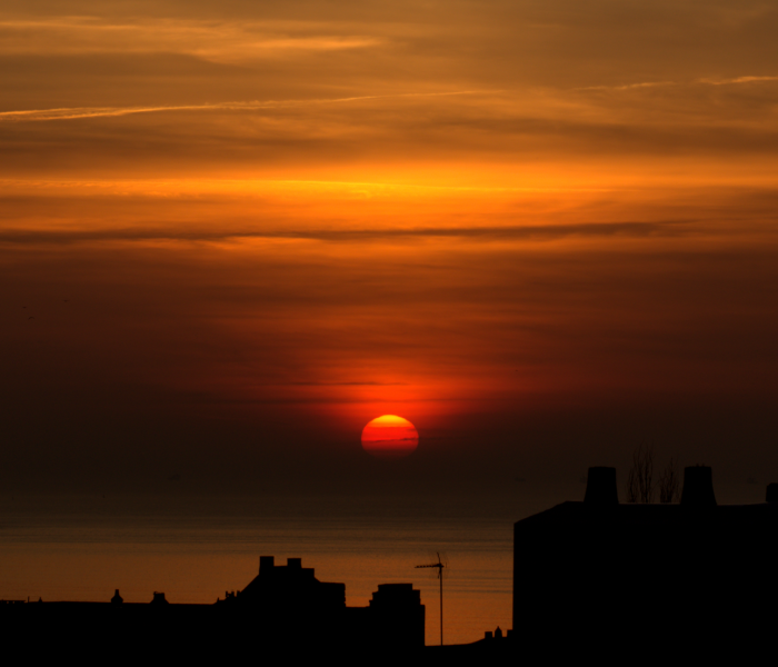 Coucher de soleil printanier le 22/02/2019 au Havre (76) 2/3