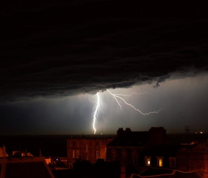 Foudre ramifiée - 19/06/2019 au Havre (76)