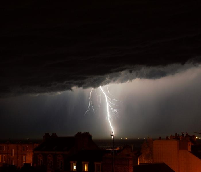 Foudre ramifiée - 19/06/2019 au Havre (76)