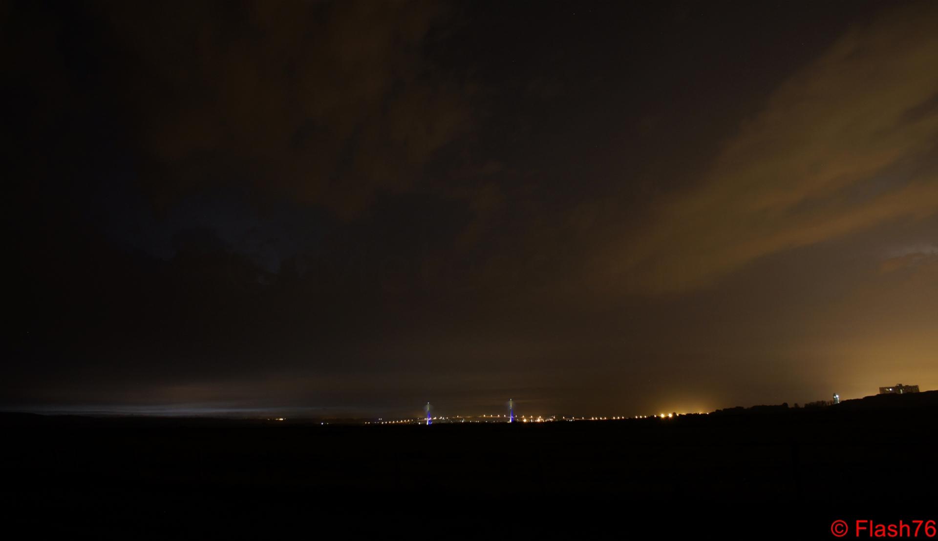 Pont de Normandie, de nuit